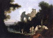 Landscape,Ruins and Figure